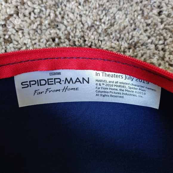 Marvel Spiderman Far from Home Blue Clutch Zippered Bag - Picture 7 of 7